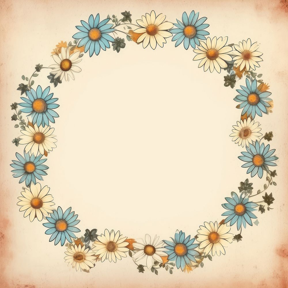 Daisy flowers backgrounds pattern circle. AI generated Image by rawpixel.