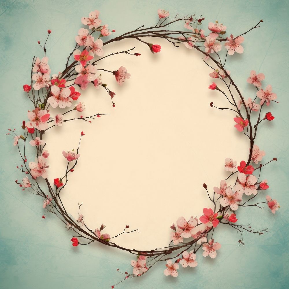 Spring blossom circle flower. AI generated Image by rawpixel.