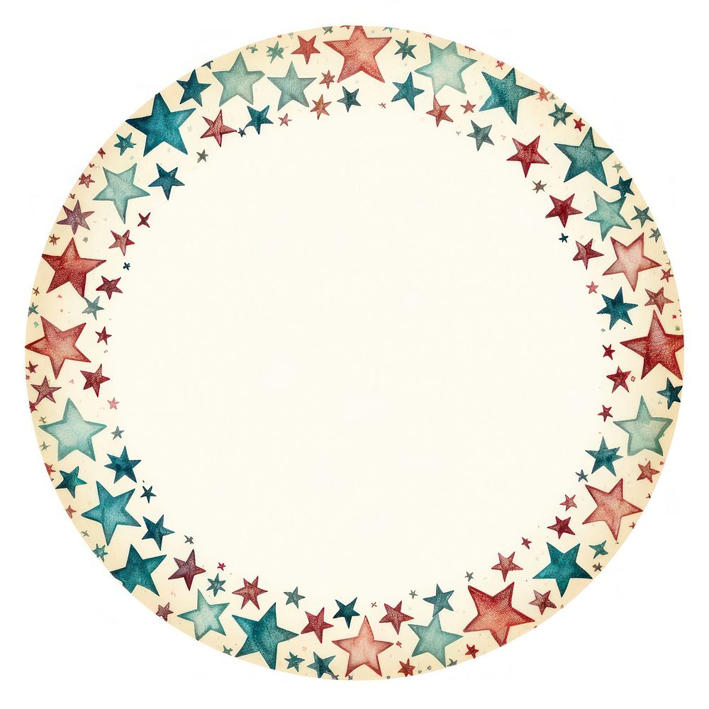 Stars circle paper white background. AI generated Image by rawpixel.