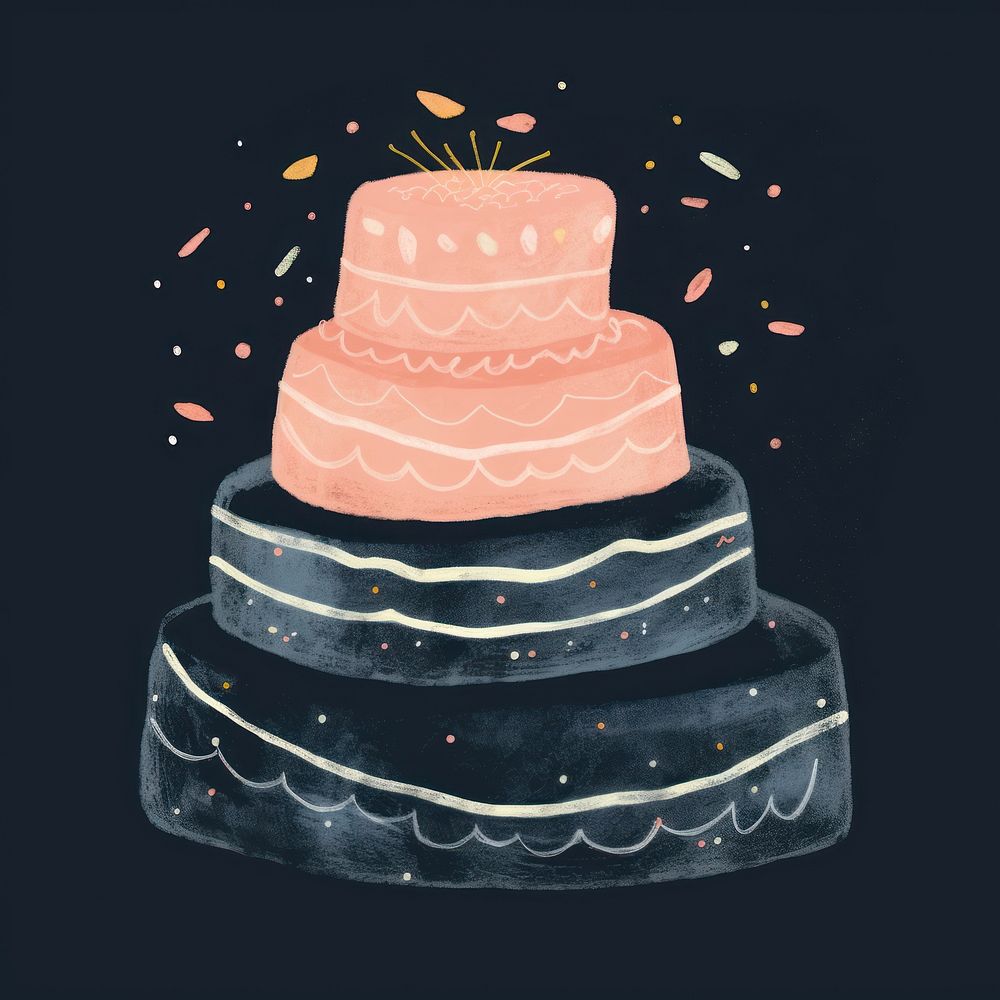 Chalk style cake dessert food celebration.