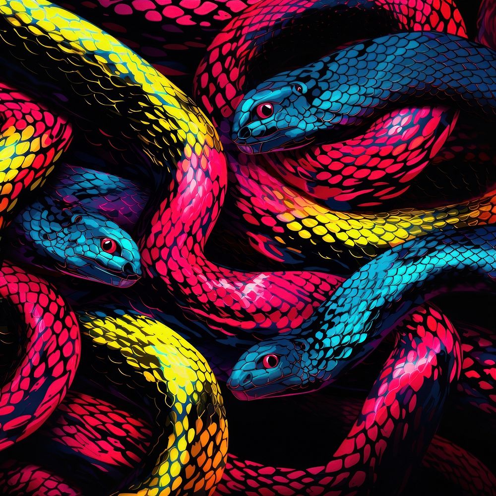 Snakes backgrounds reptile animal. AI | Premium Photo Illustration ...