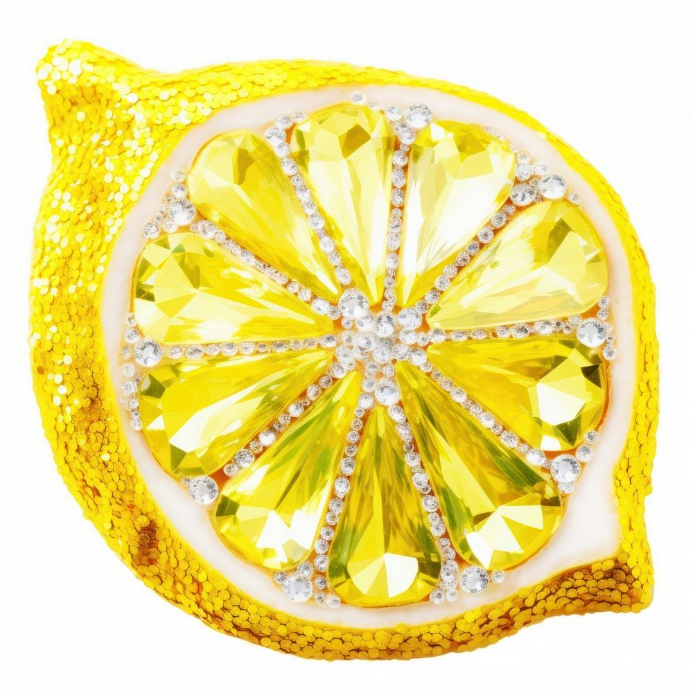 Lemon jewelry white background accessories. AI generated Image by rawpixel.
