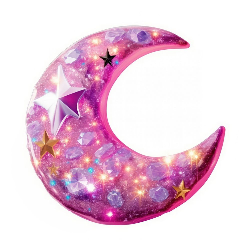 Moon astronomy glitter nature. AI generated Image by rawpixel.