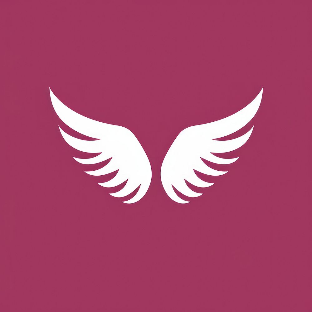 Wings symbol line logo.
