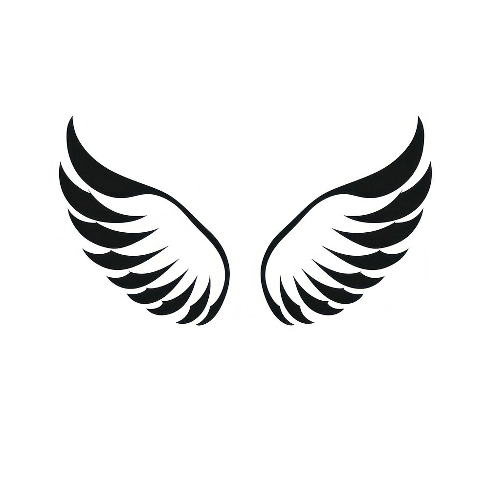 Wings symbol white logo.