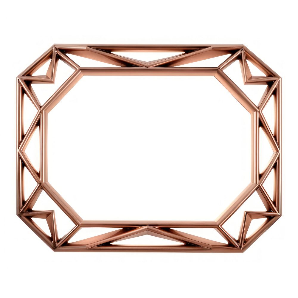 Nouveau art of geomatric frame jewelry white background architecture.