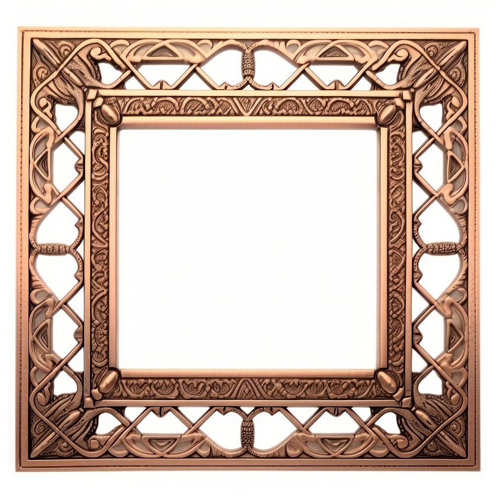Nouveau art of geomatric frame white background architecture rectangle.