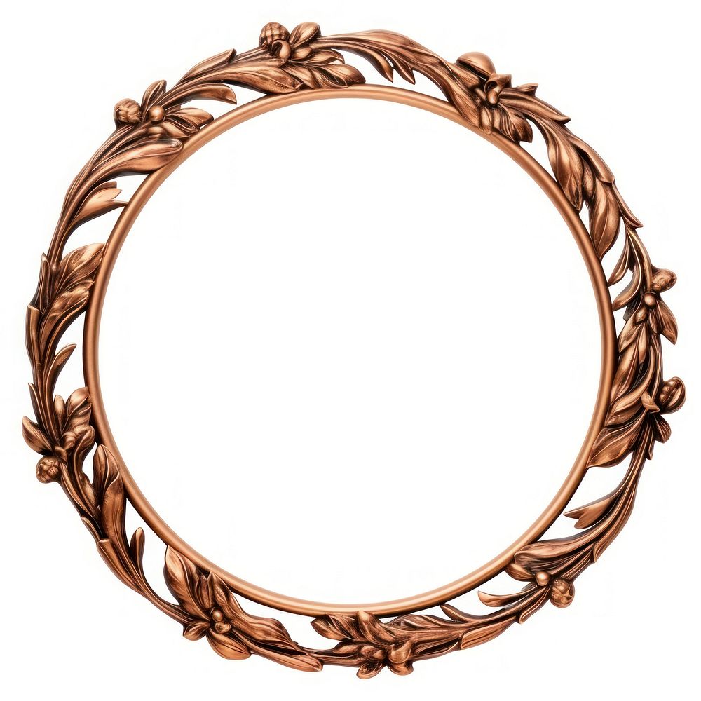 Nouveau art of laurel frame jewelry copper photo.
