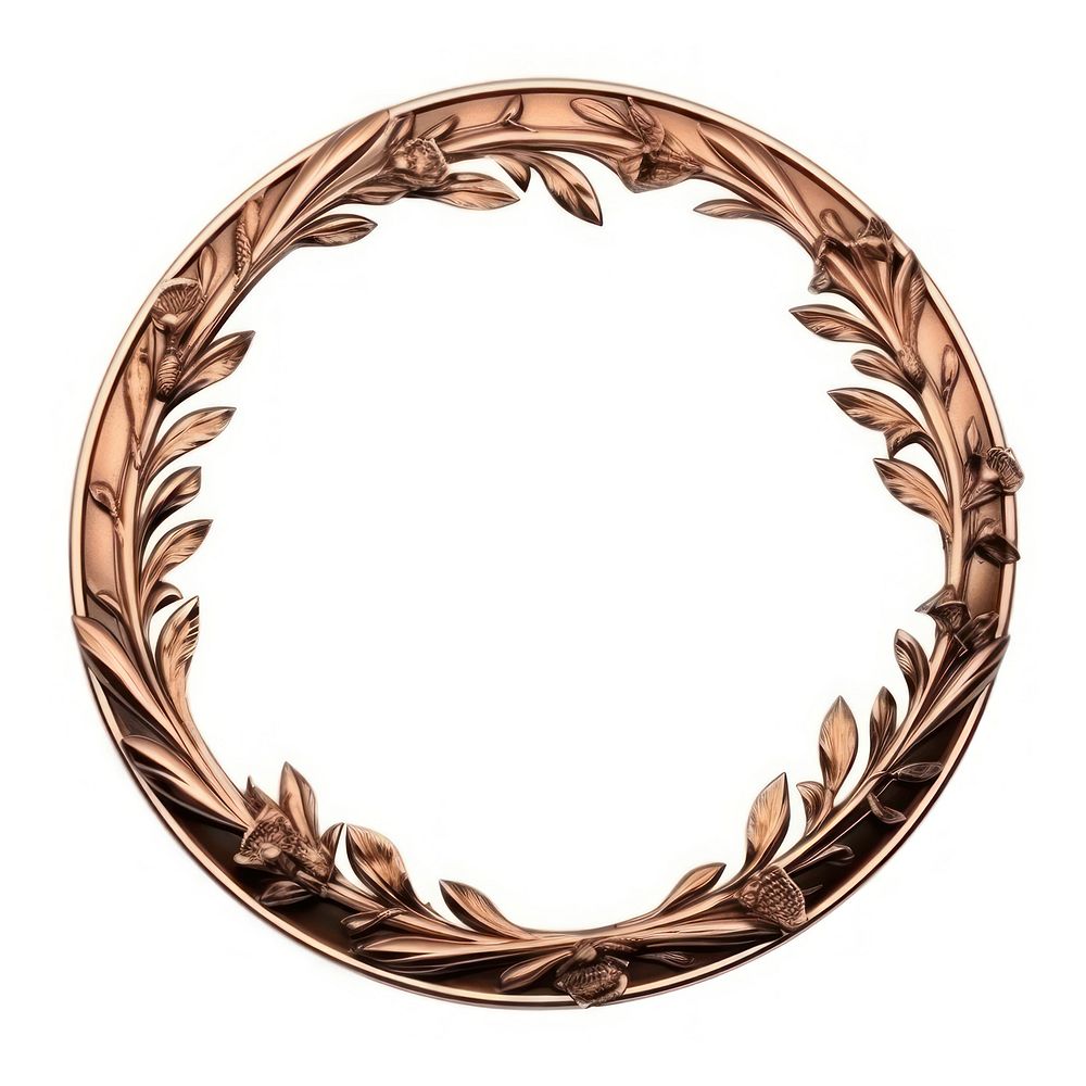 Nouveau art of laurel frame jewelry copper locket.