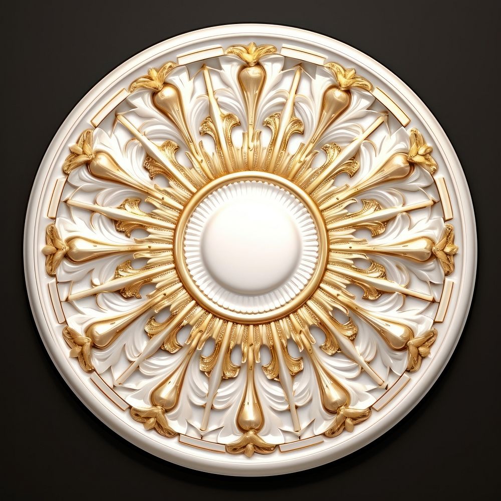 Nouveau art of sun burst frame porcelain jewelry architecture.