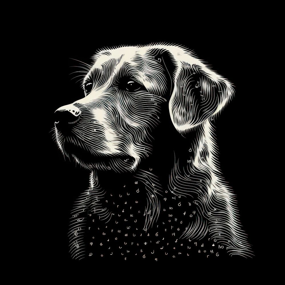 Dog portrait drawing animal.