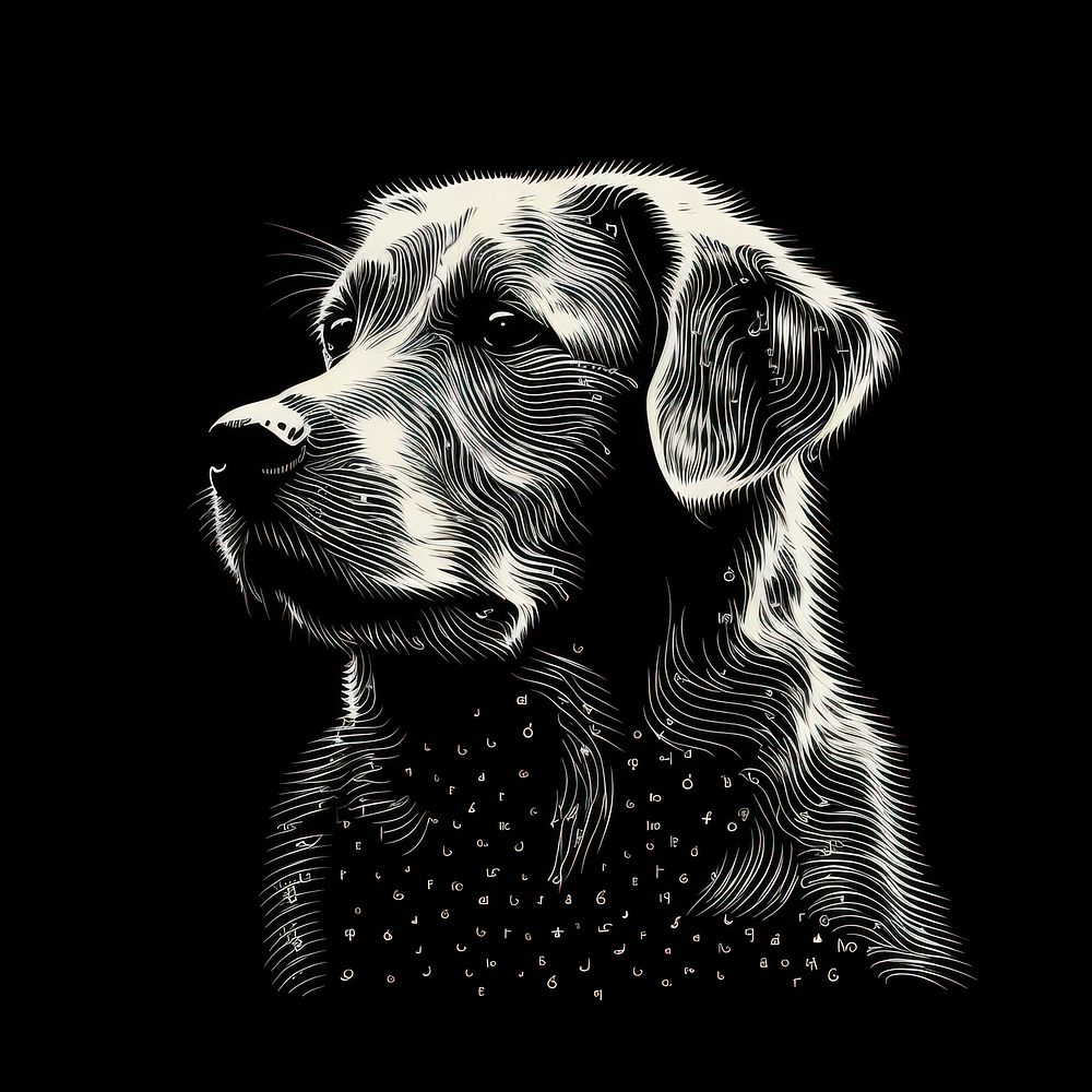 Dog portrait drawing animal Premium Photo Illustration rawpixel