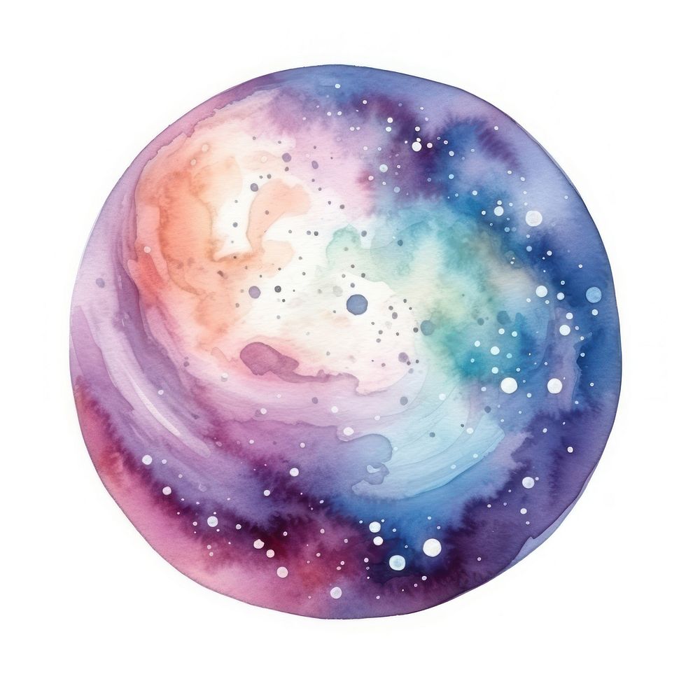 Color palette in Watercolor style astronomy universe galaxy.