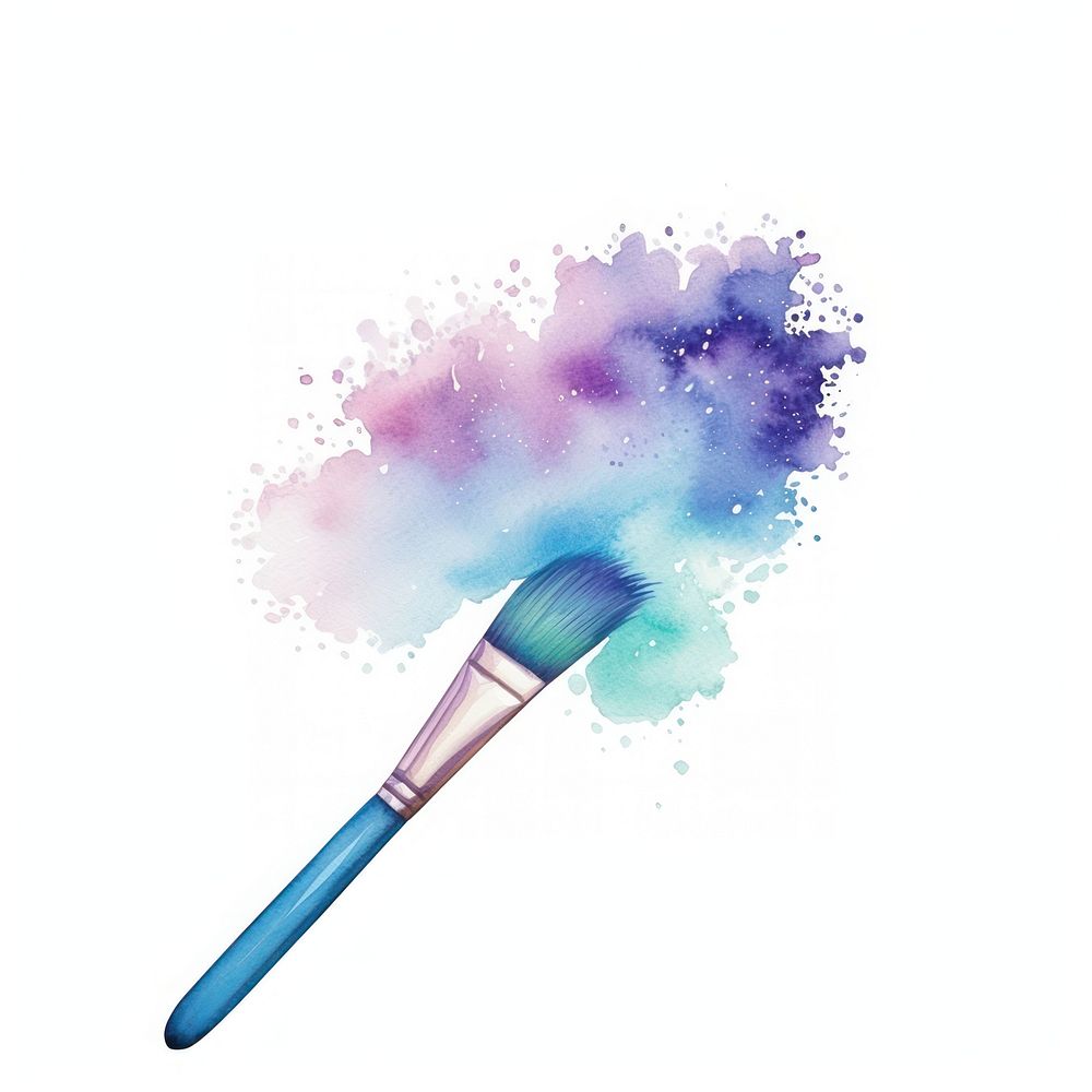 Paint brush in Watercolor style paint white background paintbrush.