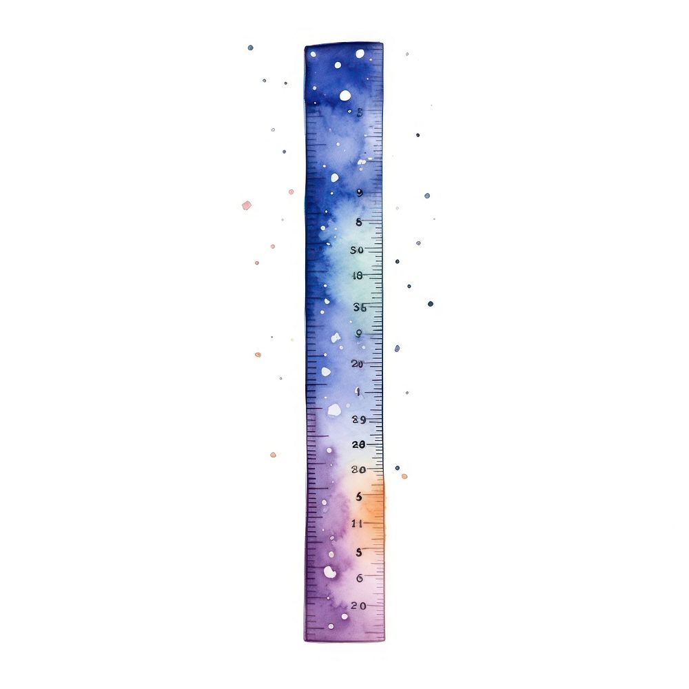 Ruler in Watercolor style ruler white background temperature.