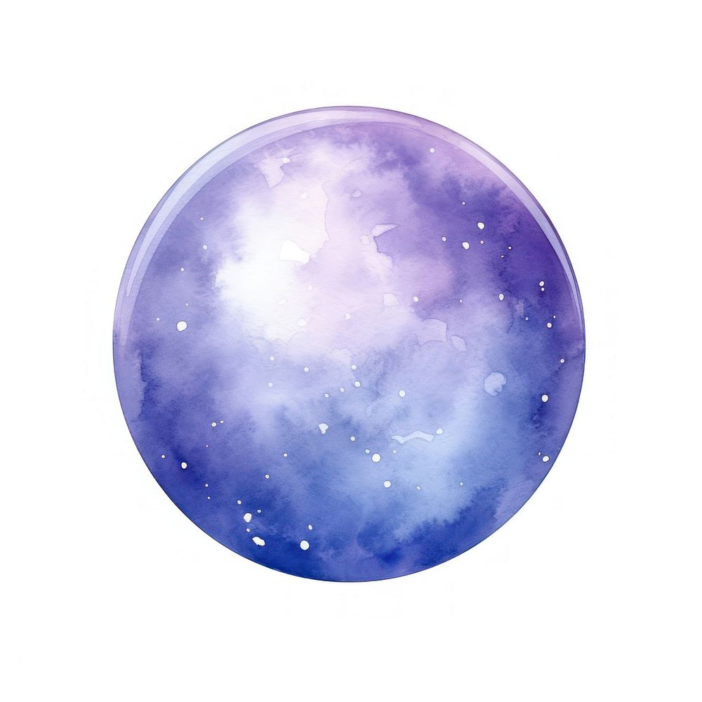 Stationery in Watercolor style astronomy galaxy sphere.