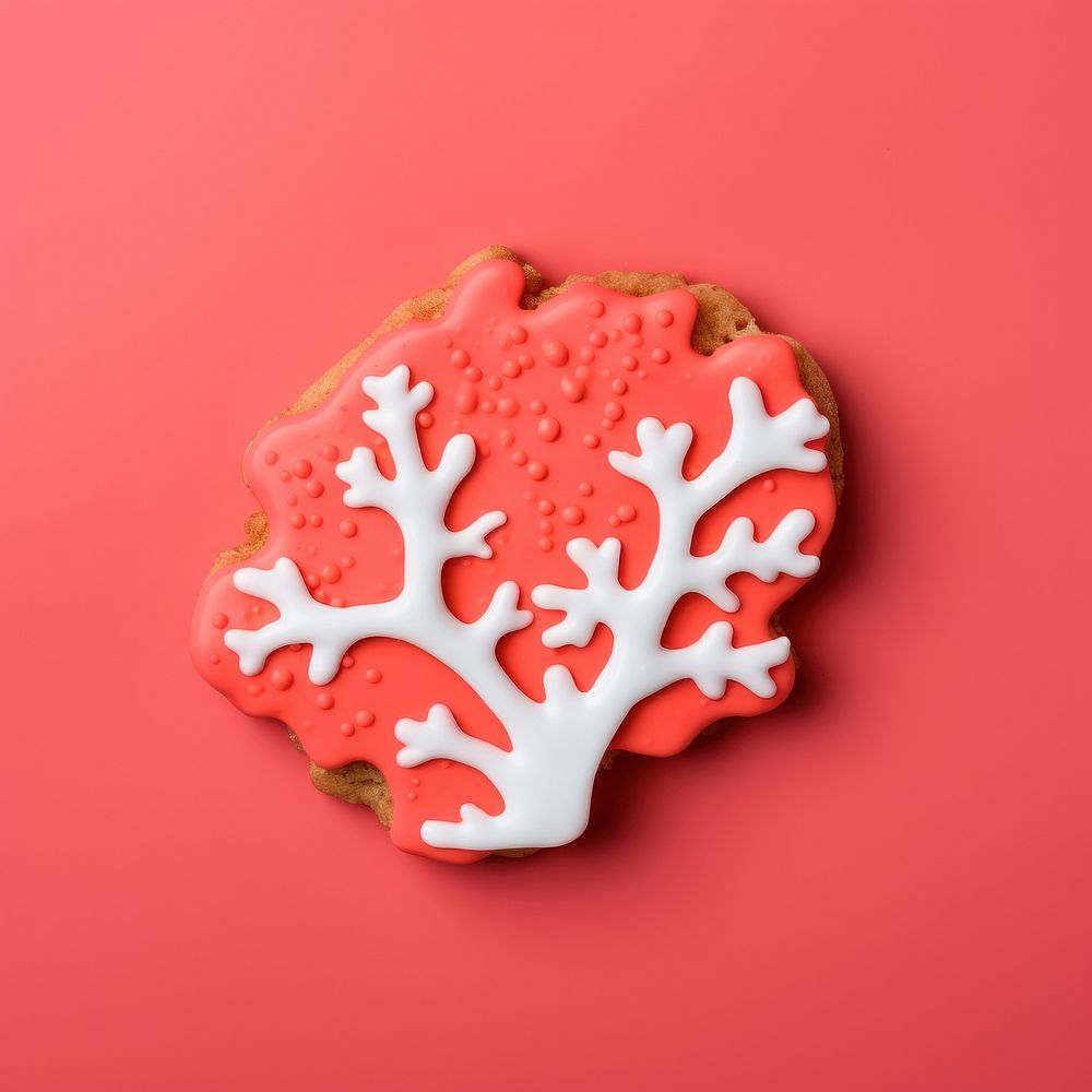 Coral dessert cookie icing.