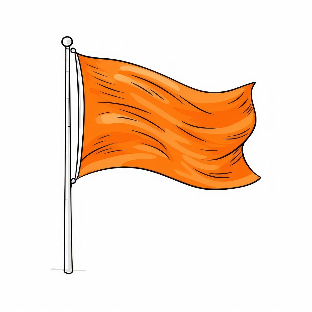 Orange color flag line white | Free Photo Illustration - rawpixel