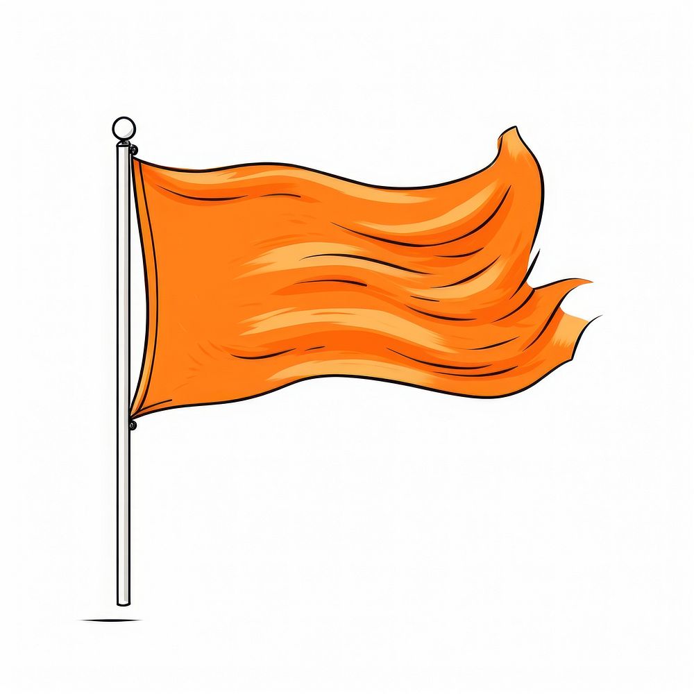 Orange color flag line white | Free Photo Illustration - rawpixel