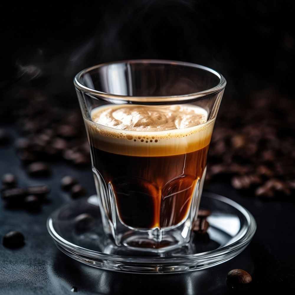 Coffee espresso shot drink glass. Free Photo rawpixel