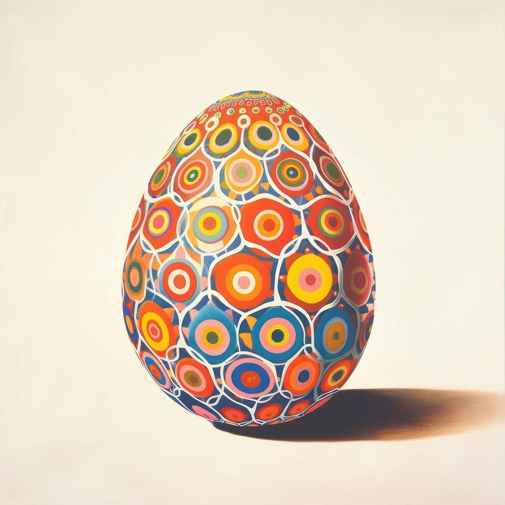 Easter egg painting pattern art.