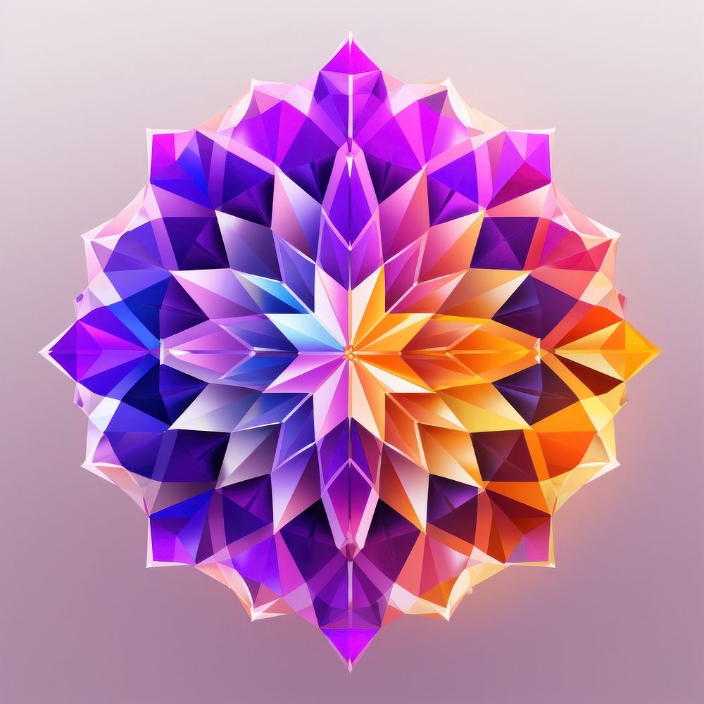 Hyper Detailed Realistic element representing of diwali purple pattern flower.