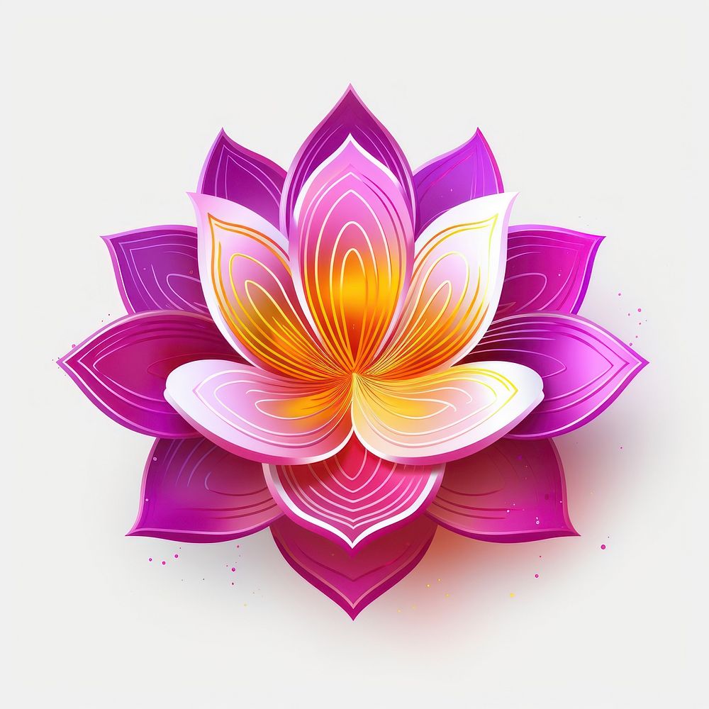 Hyper Detailed Realistic Graphic element representing of lotus purple graphics pattern.