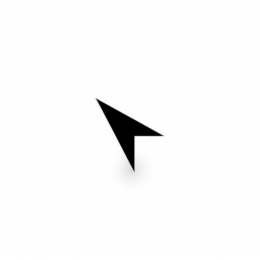 Cursor vectorized line logo symbol black.