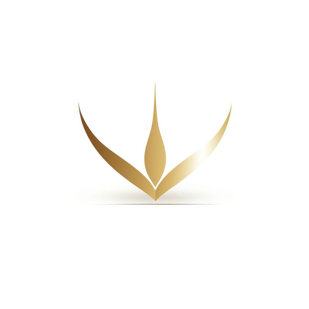 Gold crown vectorized line logo white background accessories.