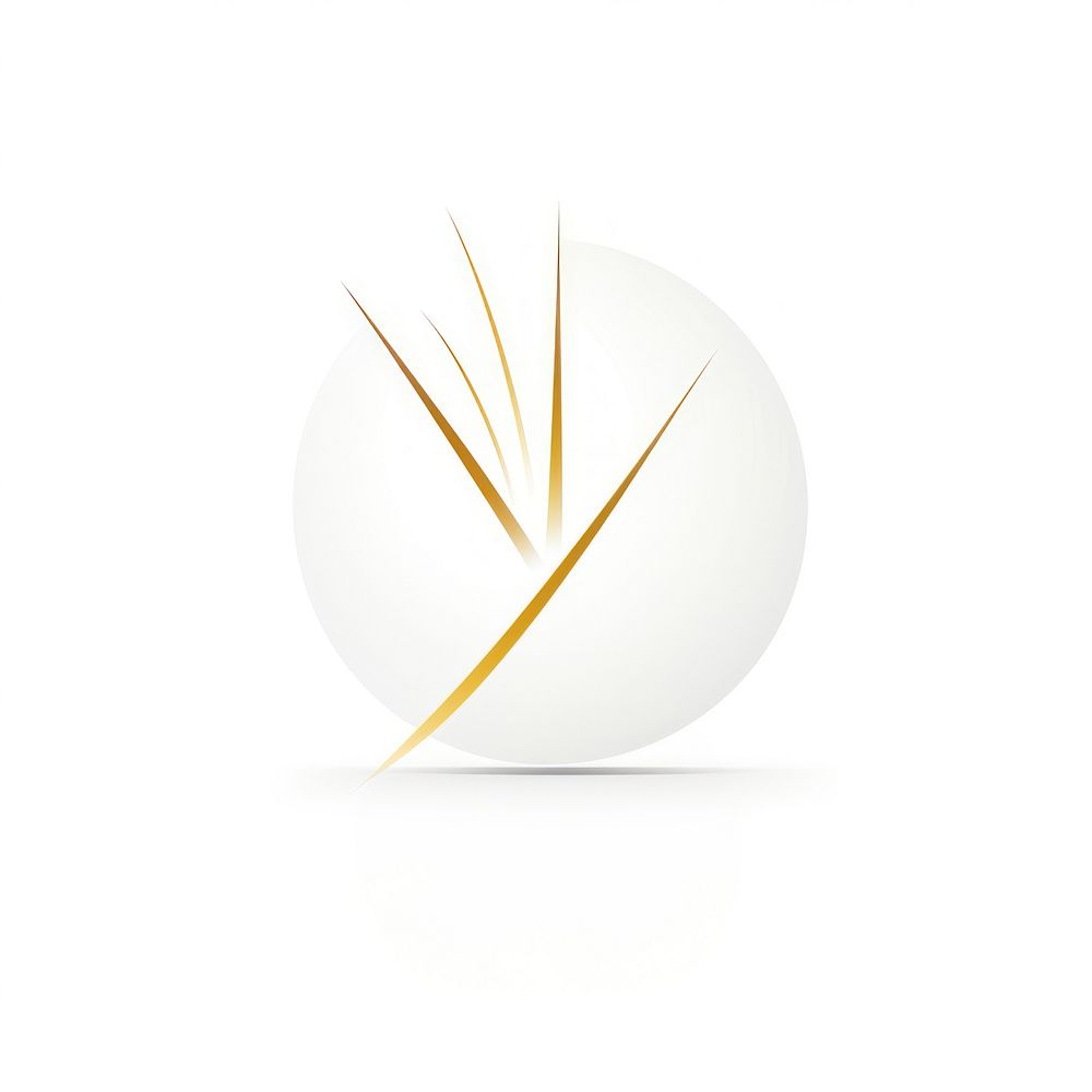Golf vectorized line logo egg white background.