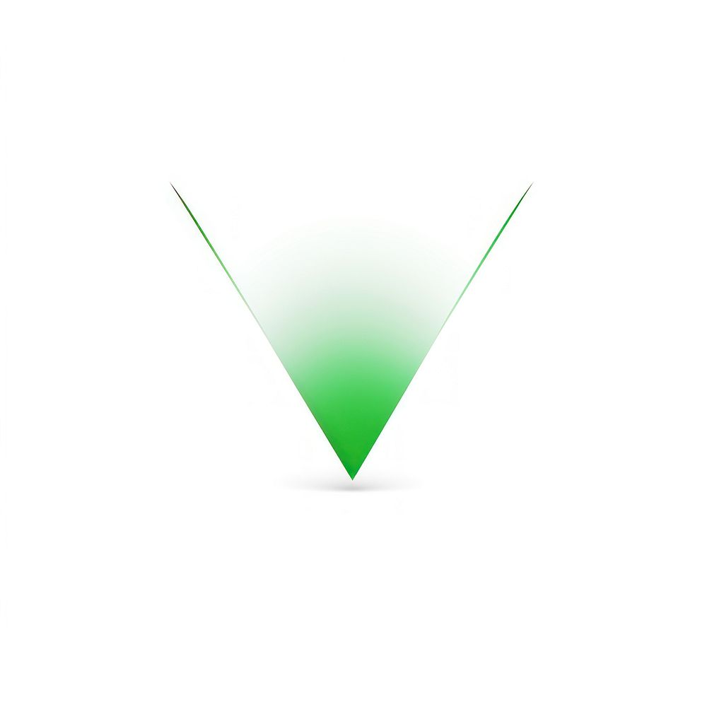 Green tick vectorized line abstract logo white background.