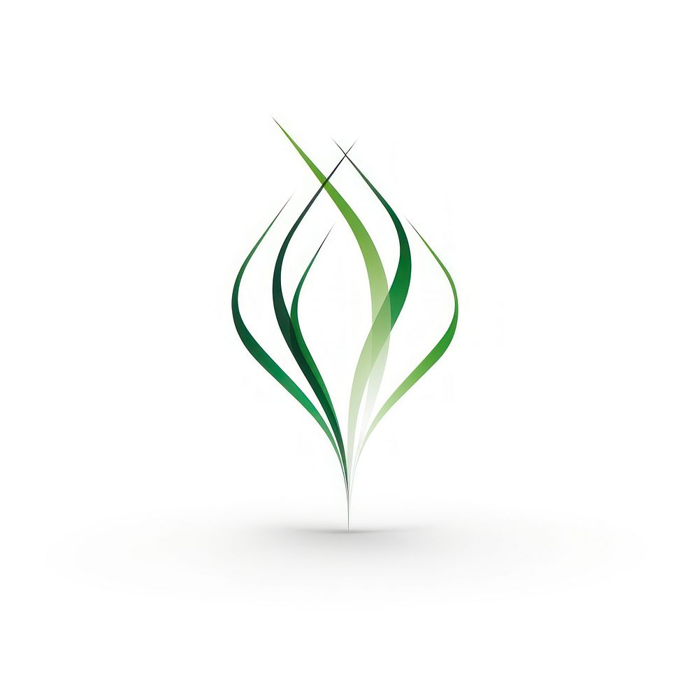 Green tree vectorized line grass plant leaf.