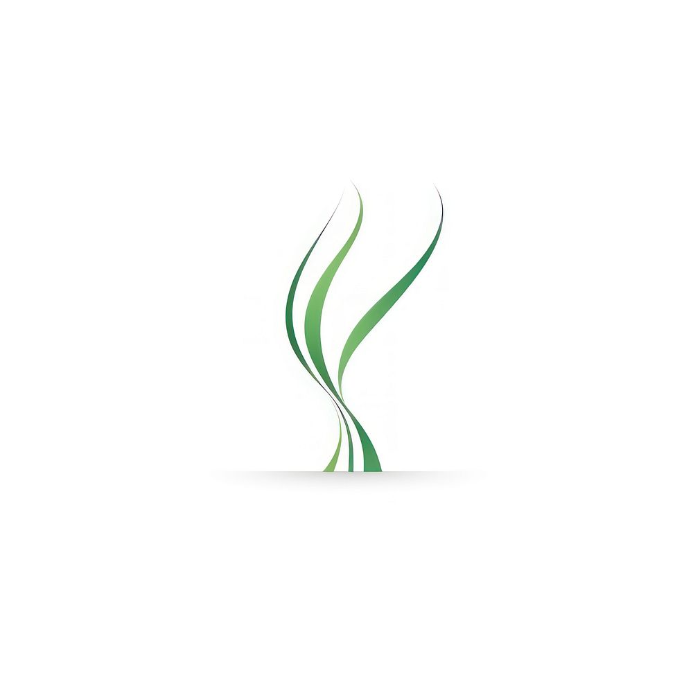 Green tree vectorized line grass logo white background.
