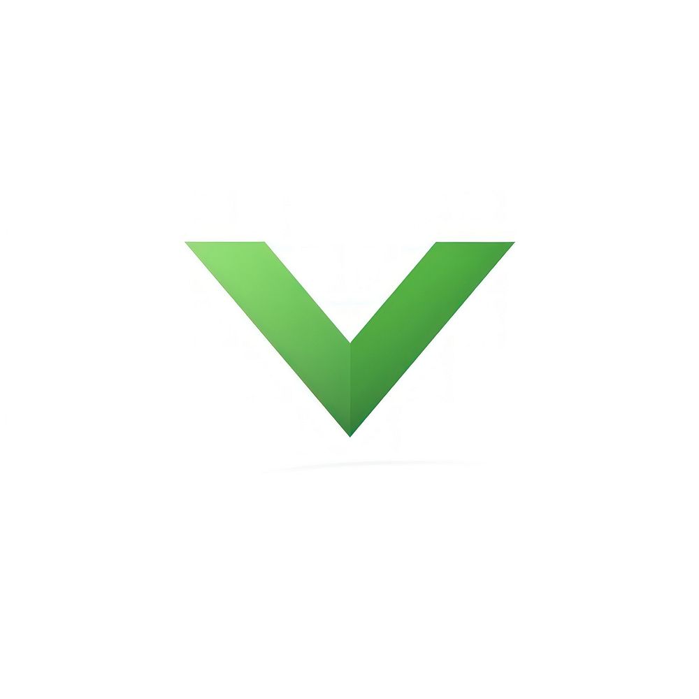 Green check mark vectorized line logo symbol white background.