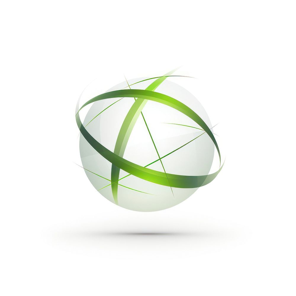 Green Earth vectorized line sphere shape plant.