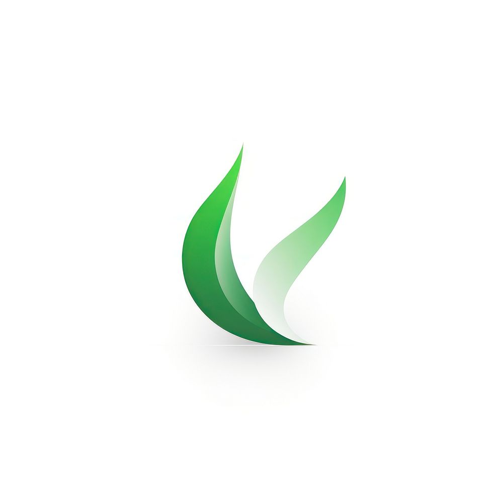 Green leaf vectorized line logo white background circle.