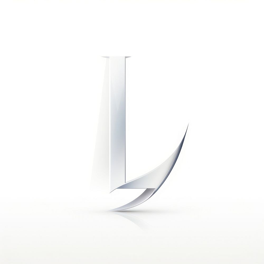 L alphabet vectorized line logo white background electronics.