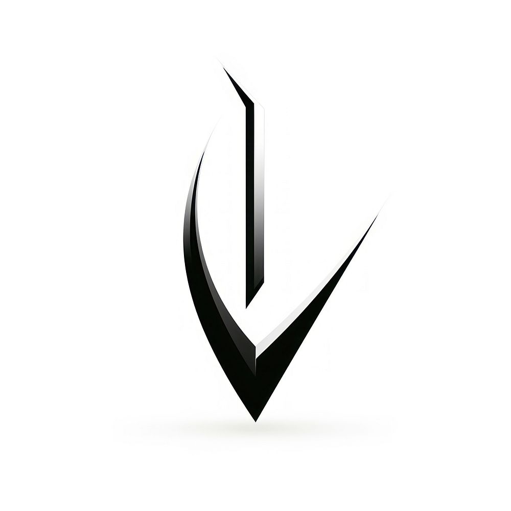 L alphabet vectorized line logo symbol white background.