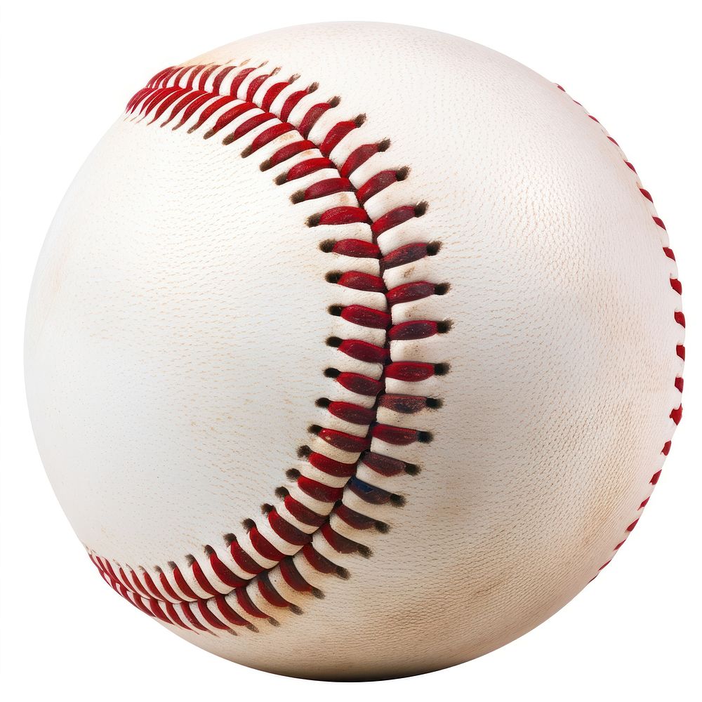 Photo of baseball ball sports white background softball.