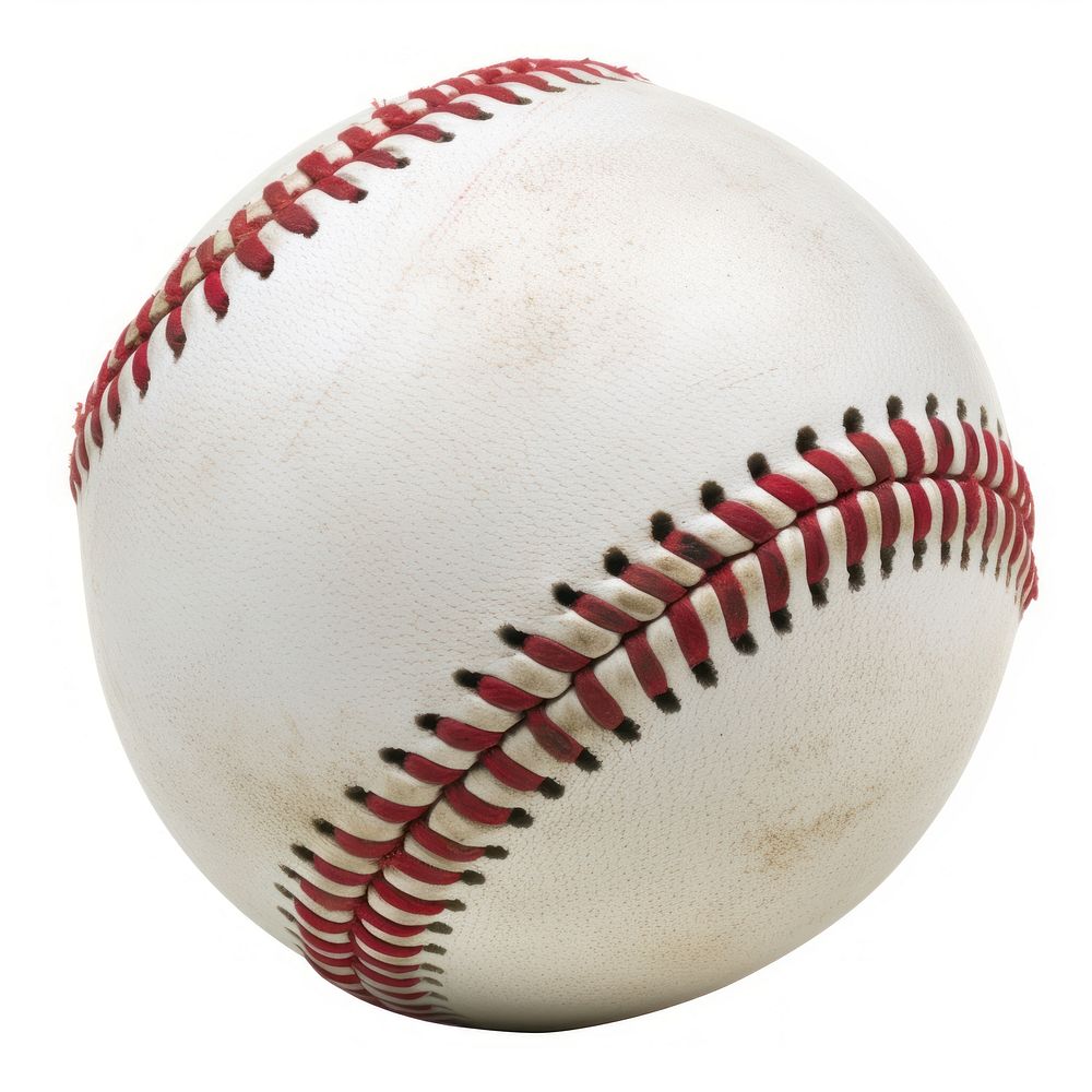 Photo of baseball ball sports white background softball.