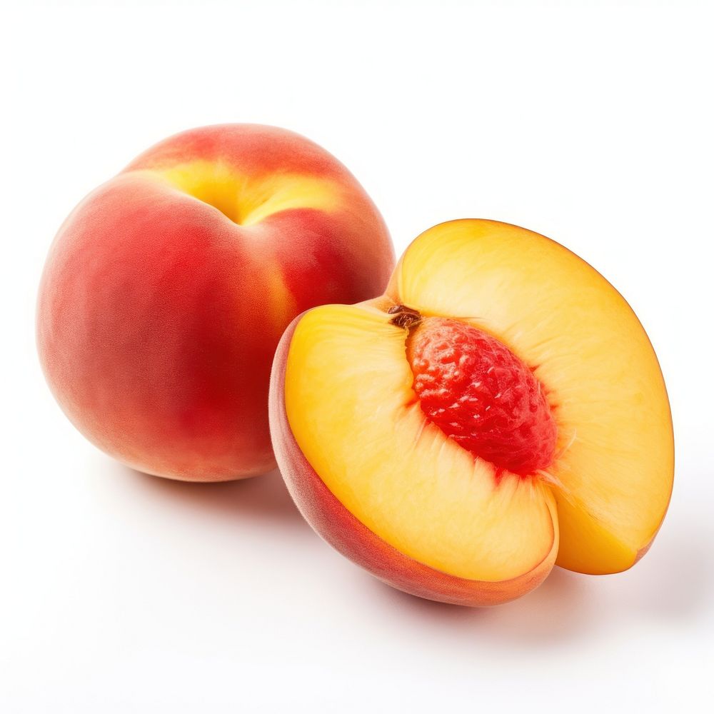 Photo of peach slice fruit apple.