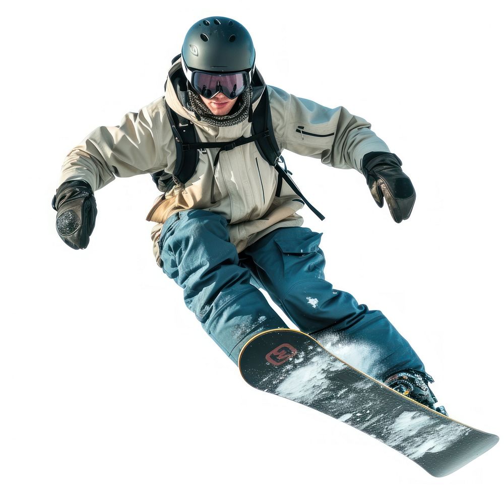 Snowboarder male snow snowboarding adventure.