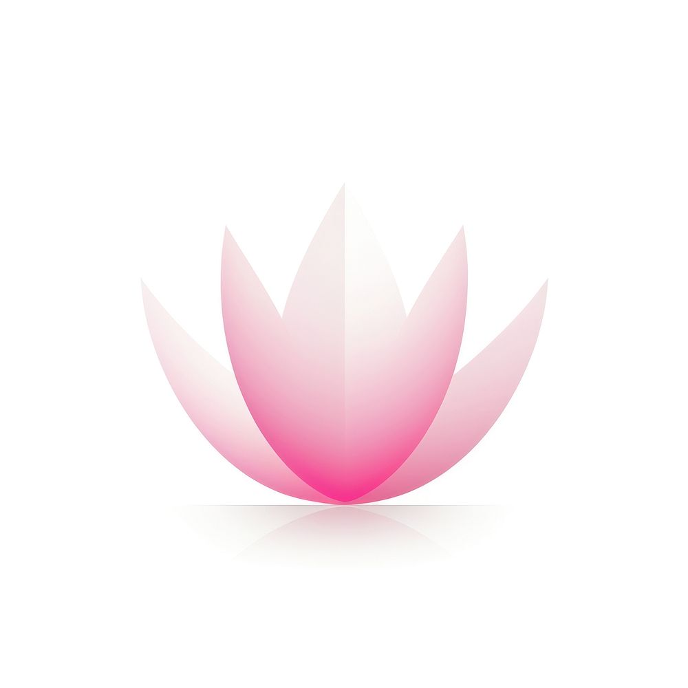 Pink lotus vectorized line logo abstract flower.