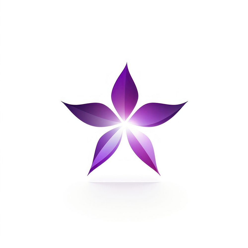 Purple flower vectorized line nature symbol shape.
