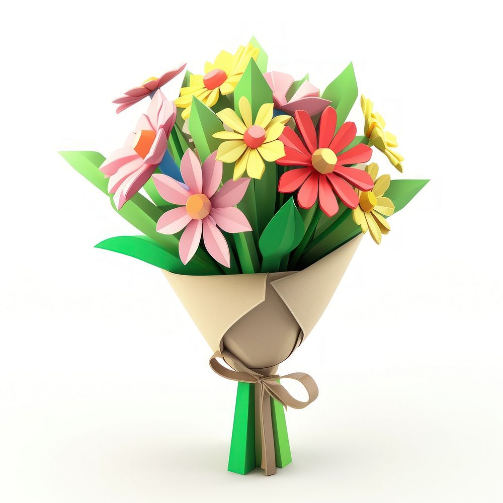 Bouquet flower paper plant.