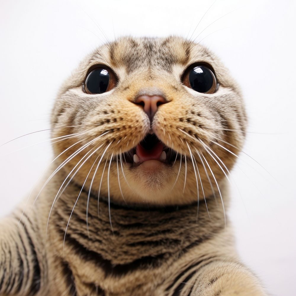 Selfie scottish fold animal mammal pet.