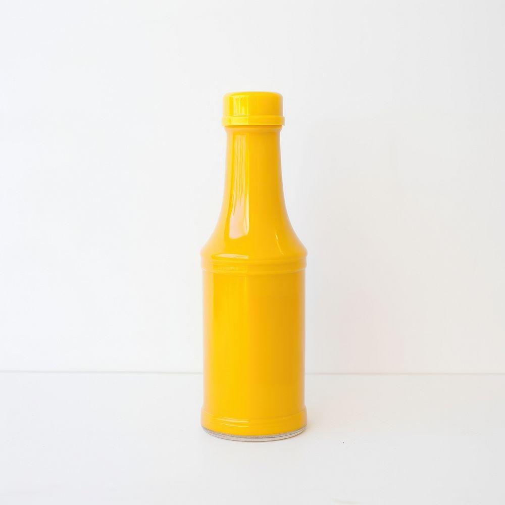 Mustard grilltider squeeze bottle drink white background refreshment.