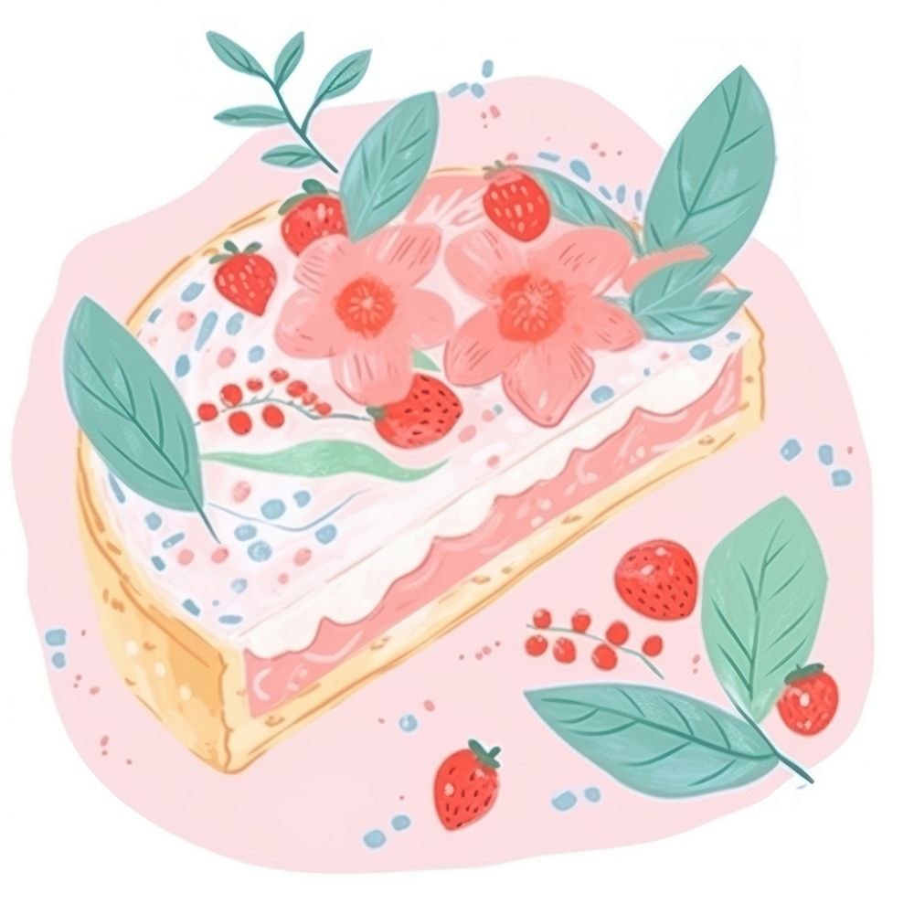 Pie dessert cream fruit. AI generated Image by rawpixel.