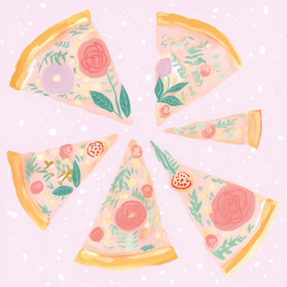 Pizza pattern food art. AI generated Image by rawpixel.