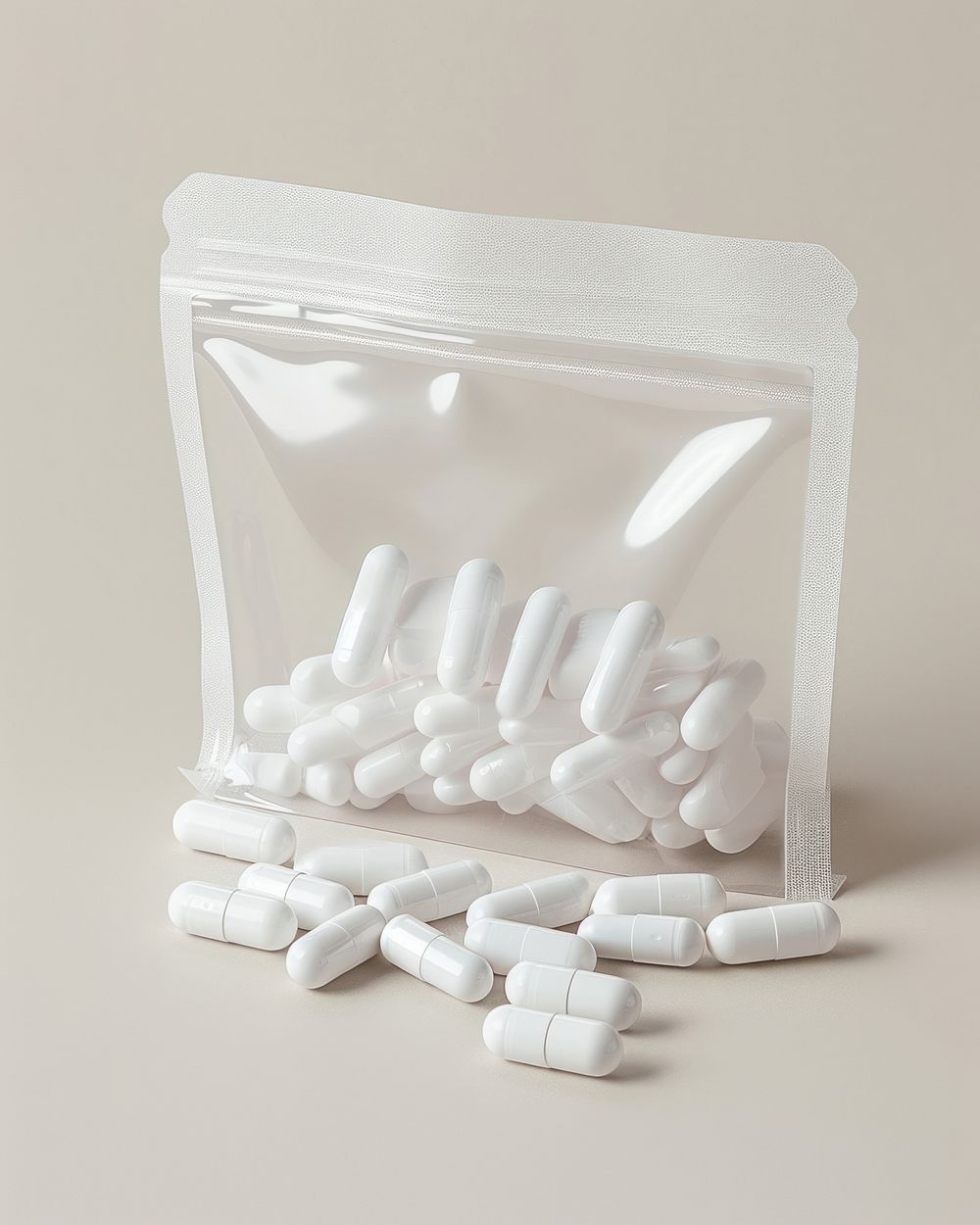 Pill white medication container.